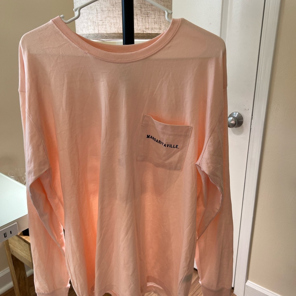 Margaritaville Peach Crewneck Pocket Tee - Women's